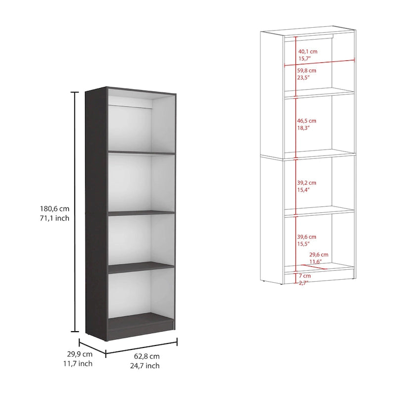 Lot de 2 bibliothèques larges Kenyon Tall à 5 étagères - S.O.