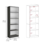 Lot de 2 bibliothèques larges Kenyon Tall à 5 étagères - S.O.