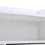 Meuble à chaussures avec 4 tiroirs basculants, organisateur de rangement de chaussures multifonctionnel à 2 niveaux avec tiroirs, étagère à chaussures autoportante pour l'entrée, blanc