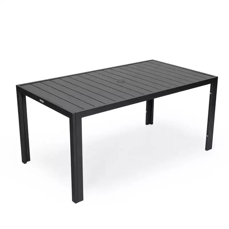 Leisuremod Chelsea Aluminum Outdoor 63 Dining Table