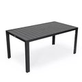 Leisuremod Chelsea Aluminum Outdoor 63 Dining Table