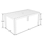 Table à dîner d'extérieur Leisuremod Chelsea en aluminium de 63 po