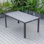 Table à dîner d'extérieur Leisuremod Chelsea en aluminium de 63 po