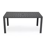 Table à dîner d'extérieur Leisuremod Chelsea en aluminium de 63 po