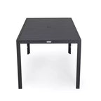 Table à dîner d'extérieur Leisuremod Chelsea en aluminium de 63 po