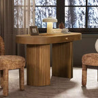 Jennifer Taylor Home Jesse 55.5 Single Drawer Oval Computer Desk