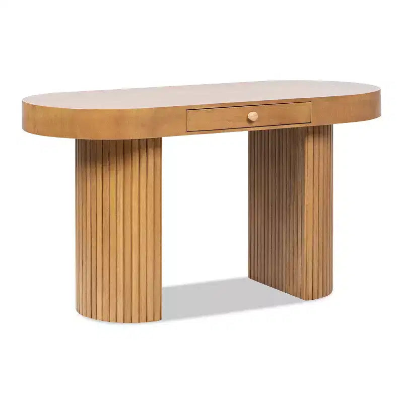 Jennifer Taylor Home Jesse 55.5 Single Drawer Oval Computer Desk