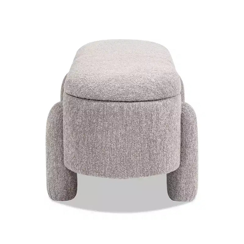 Banc de rangement entièrement rembourré ovale Hugo 49 po Jennifer Taylor Home