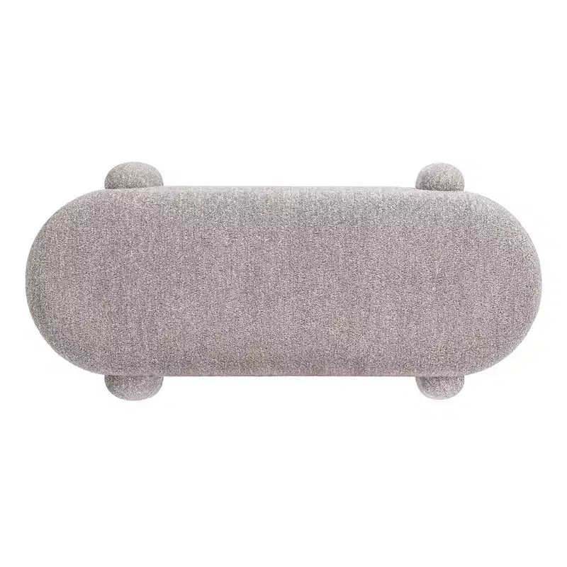 Banc de rangement entièrement rembourré ovale Hugo 49 po Jennifer Taylor Home