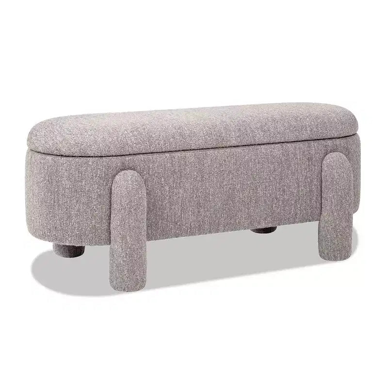 Jennifer Taylor Home Hugo 49 inch Oval Fully Upholstered Storage Bench