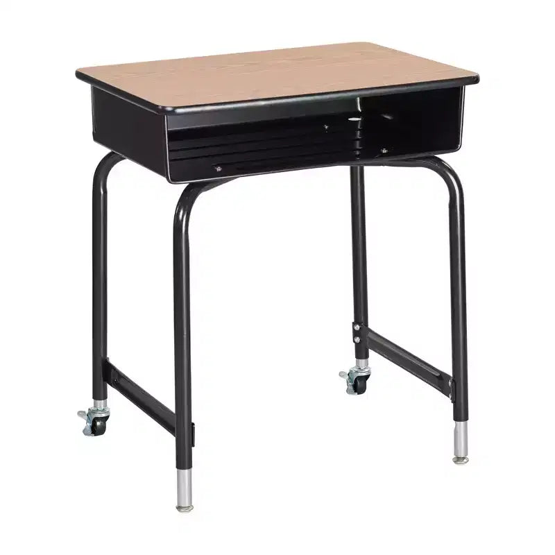 ECR4Kids Open Front Desk with Metal Storage Book Box
