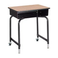ECR4Kids Open Front Desk with Metal Storage Book Box