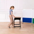 Bureau à dossier ouvert ECR4Kids avec casier de rangement en métal