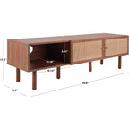 Silvanna 2 Door Media Stand - MED9604 - Walnut/Natural - Safavieh