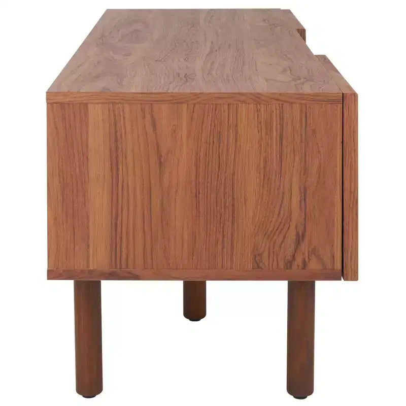 Silvanna 2 Door Media Stand - MED9604 - Walnut/Natural - Safavieh