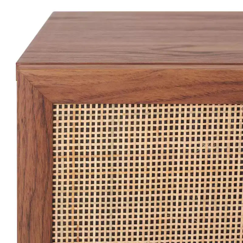 Silvanna 2 Door Media Stand - MED9604 - Walnut/Natural - Safavieh
