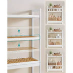 Étagère de Rangement au-dessus des Toilettes SONGMICS, Meuble de Rangement pour Salle de Bain à 3 Niveaux avec Étagère Réglable, S'adapte à la Plupart des Toilettes, Blanc Nuage et Beige Naturel
