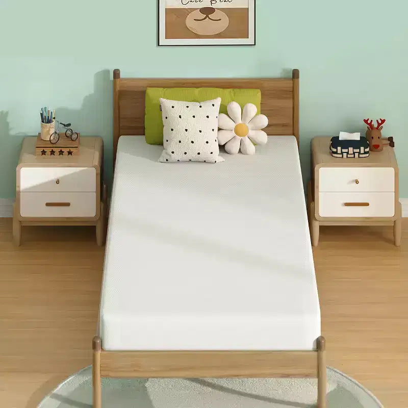 FDW 6 inch Bamboo Charcoal Memory Foam Mattress Cooling Gel Infused CertiPUR-US Certified Breathable Bed Mattress for Cooler Sleep,White