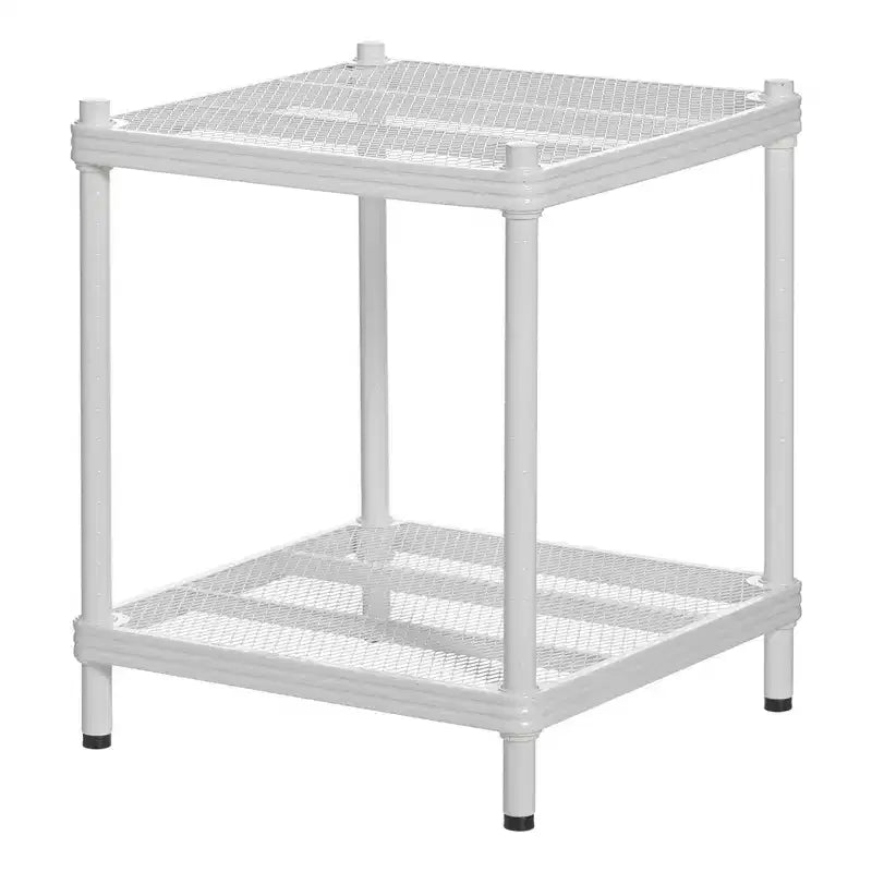 Design Ideas MeshWorks 2 Tier Metal Storage Shelving Unit