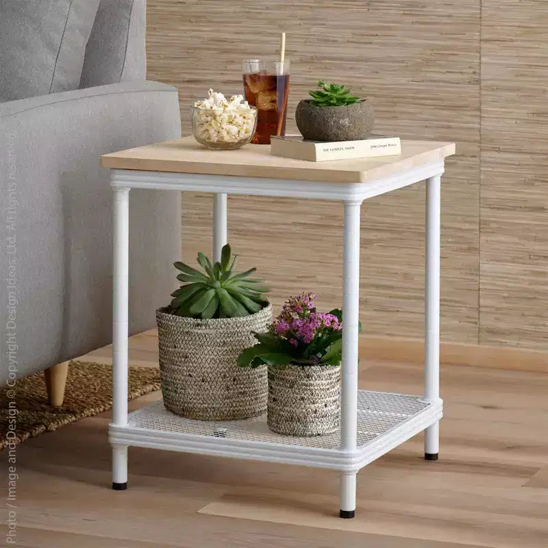 Idées de design MeshWorks : Étagère de rangement en métal à 2 niveaux