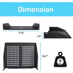 Plateau universel de rangement à fixer sous étagère, avec conception réglable, compatible avec la plupart des étagères et surfaces