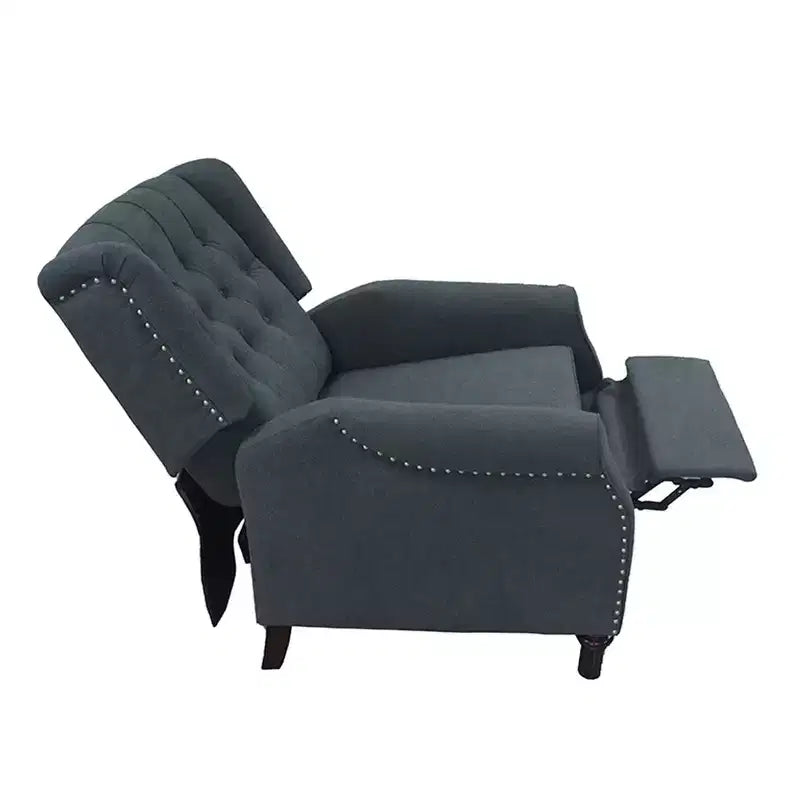 Fauteuil inclinable, Fauteuil de relaxation inclinable en tissu de lin, Canapé inclinable réglable avec assise rembourrée