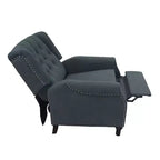 Fauteuil inclinable, Fauteuil de relaxation inclinable en tissu de lin, Canapé inclinable réglable avec assise rembourrée