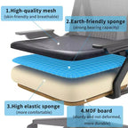 Chaise de bureau ergonomique pivotante à dossier mi-haut VECELO avec accoudoirs réglables et support lombaire en maille