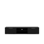 Tvilum, Match 2 Drawer 2 Shelf TV Stand, Black Matte