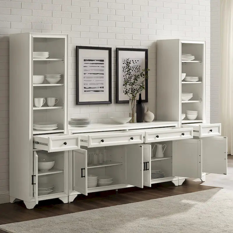 Ensemble buffet et bibliothèque 3 pièces Crosley Tara - 15x97x67,63