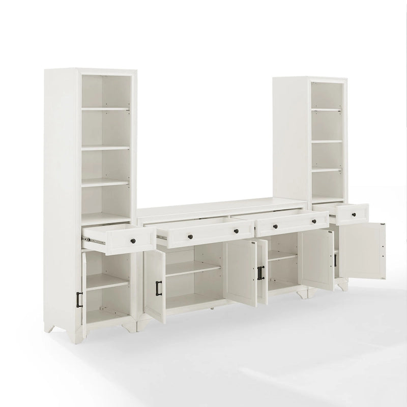 Ensemble buffet et bibliothèque 3 pièces Crosley Tara - 15x97x67,63