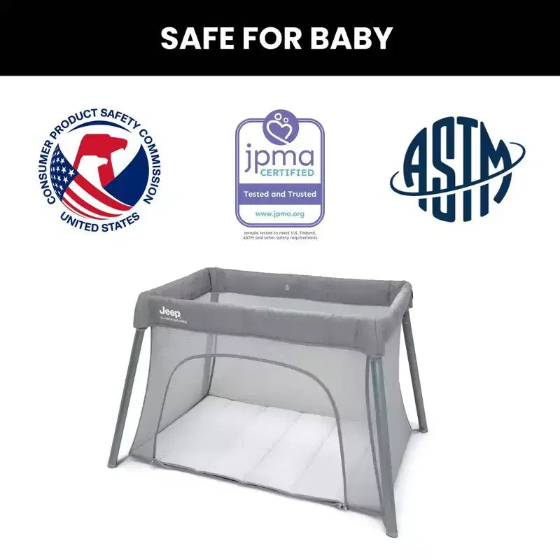 Parc et couffin 2-en-1 compact de voyage Jeep Horizon