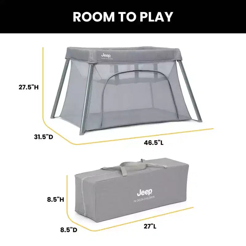 Parc et couffin 2-en-1 compact de voyage Jeep Horizon
