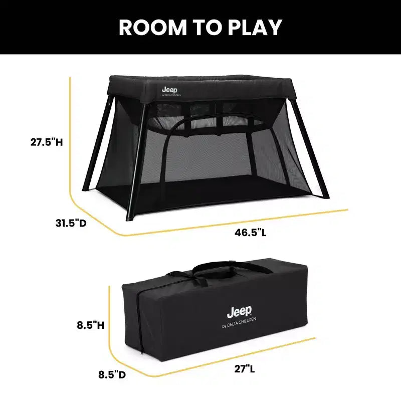 Parc et couffin 2-en-1 compact de voyage Jeep Horizon