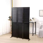 Séparateur de pièce à 3 panneaux Paravent pliant en bois pour la maison, le bureau, la chambre, le restaurant 14,57 x 70,87 chaque panneau