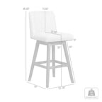 Tabouret de bar pivotant Armen Living Basila, finition bois et tissu
