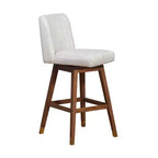 Tabouret de bar pivotant Armen Living Basila, finition bois et tissu
