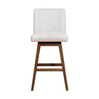 Tabouret de bar pivotant Armen Living Basila, finition bois et tissu