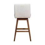 Tabouret de bar pivotant Armen Living Basila, finition bois et tissu