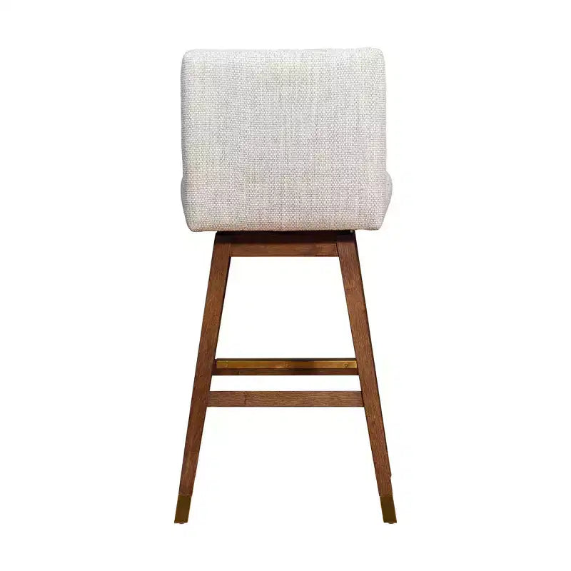 Tabouret de bar pivotant Armen Living Basila, finition bois et tissu
