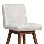 Tabouret de bar pivotant Armen Living Basila, finition bois et tissu