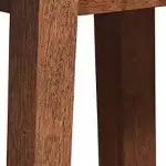 Tabouret de bar pivotant Armen Living Basila, finition bois et tissu