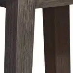 Tabouret de bar pivotant Armen Living Basila, finition bois et tissu