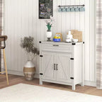 Buffet HOMCOM avec tiroir de rangement, meuble de cuisine moderne de style ferme avec 2 portes de grange, meuble de bar à café