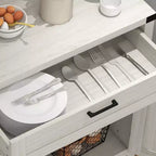 Buffet HOMCOM avec tiroir de rangement, meuble de cuisine moderne de style ferme avec 2 portes de grange, meuble de bar à café