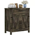 HOMCOM Sideboard Buffet Cabinet with Storage Drawer, Modern Farmhouse Kitchen Cabinet with 2 Barn Doors, Coffee Bar Cabinet