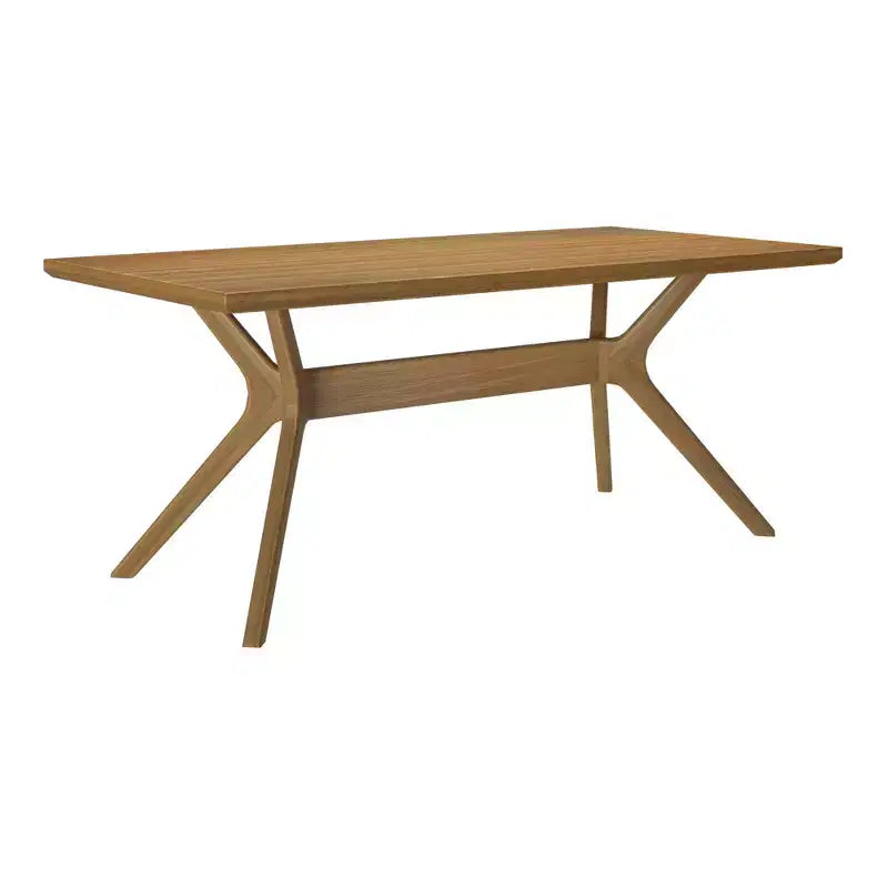 Table à manger rectangulaire Plank+Beam 72 Verso pour 6 personnes, table de cuisine à pieds croisés en bois massif