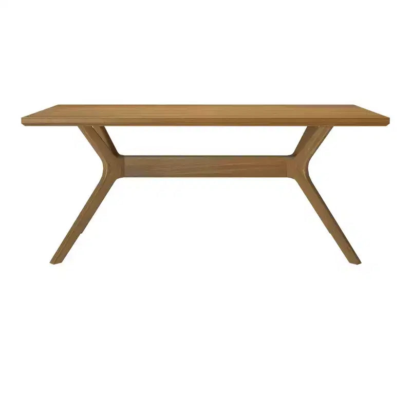 Table à manger rectangulaire Plank+Beam 72 Verso pour 6 personnes, table de cuisine à pieds croisés en bois massif