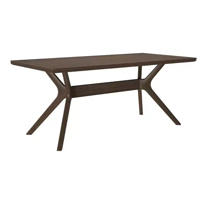Table à manger rectangulaire Plank+Beam 72 Verso pour 6 personnes, table de cuisine à pieds croisés en bois massif