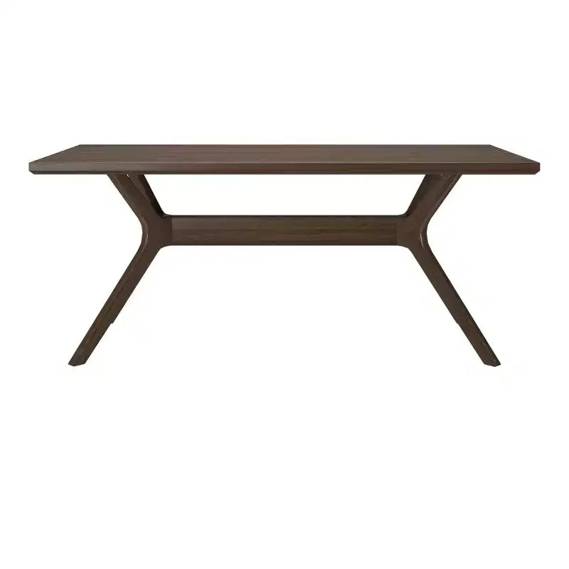Table à manger rectangulaire Plank+Beam 72 Verso pour 6 personnes, table de cuisine à pieds croisés en bois massif